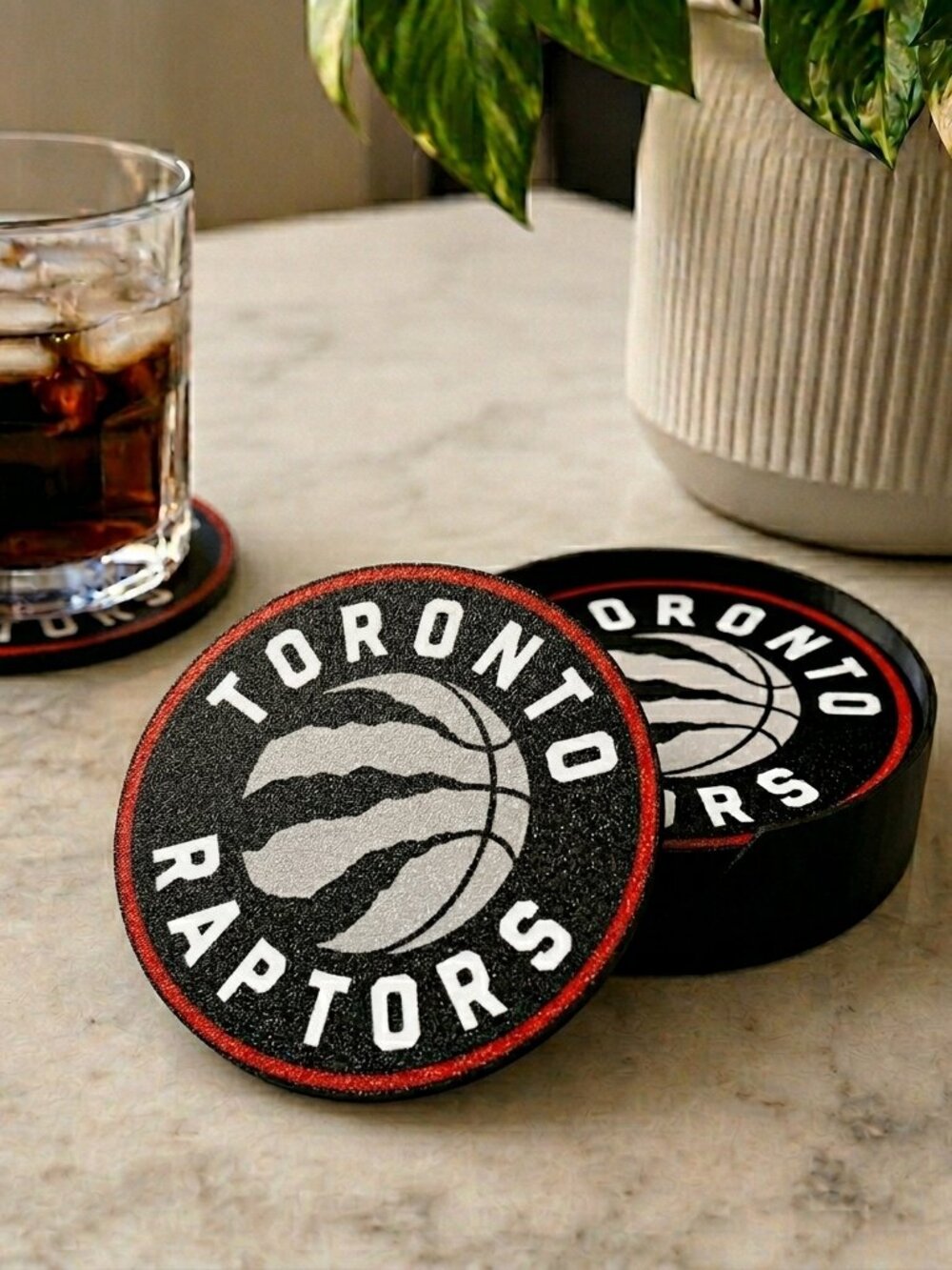 Toronto Raptors 3D Printed Coasters Set – NBA Basketball Drink Coasters